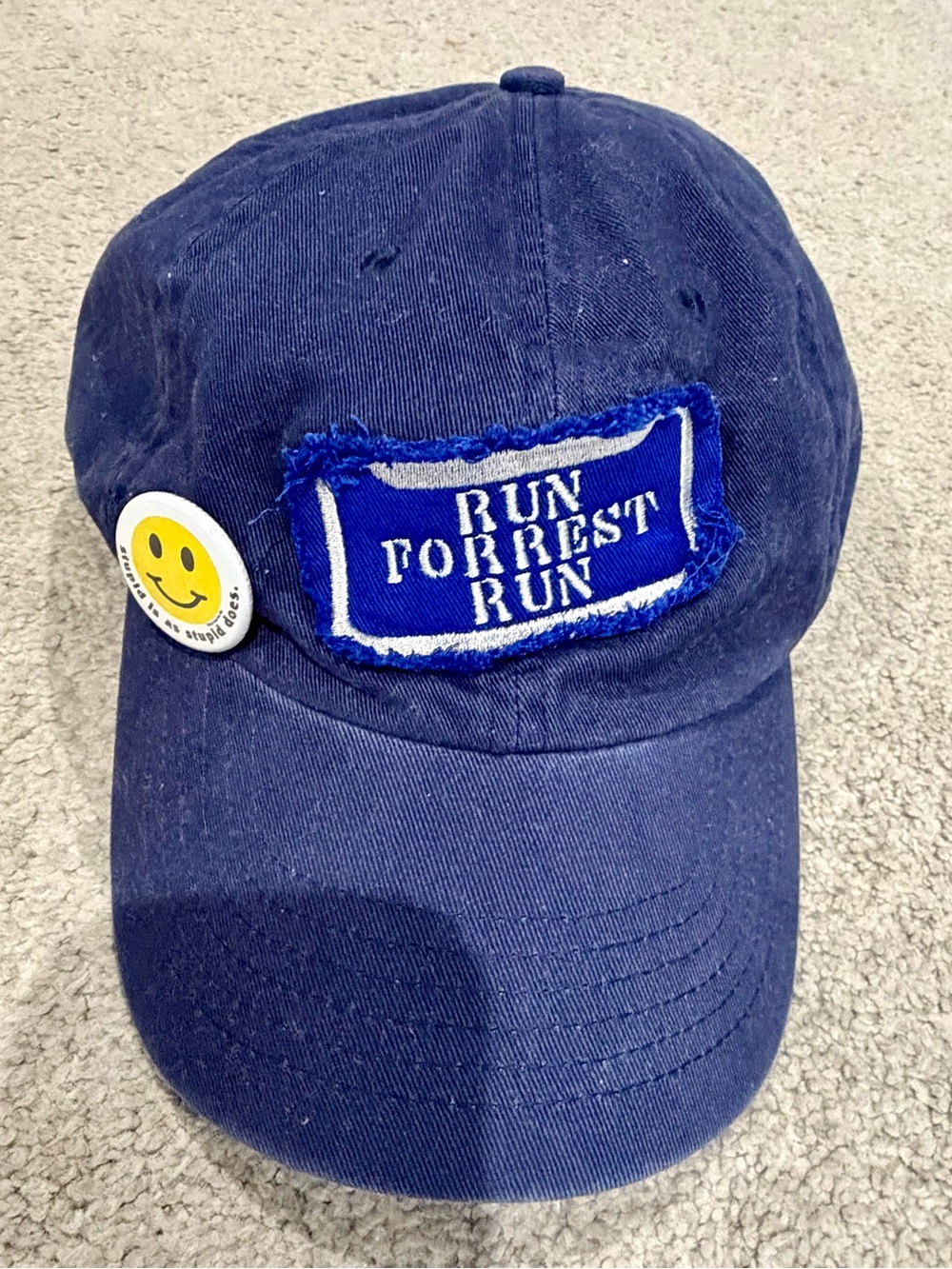 Forest Gump Baseball Cap with 'Run Forrest Run' Patch + Bubba Gump + More